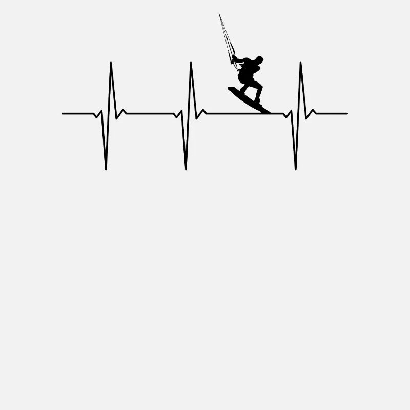 Kitesurf ECG Heartbeat Kiteboard