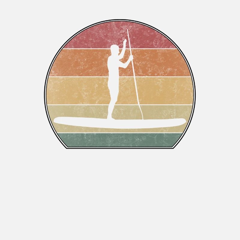 Retro Stand Up Paddle Sunset Paddling