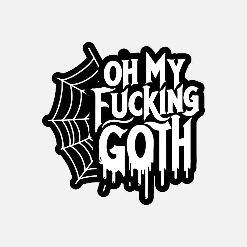 Edgy Gothic Slogan T-Shirt - Bold Statement Spiderweb