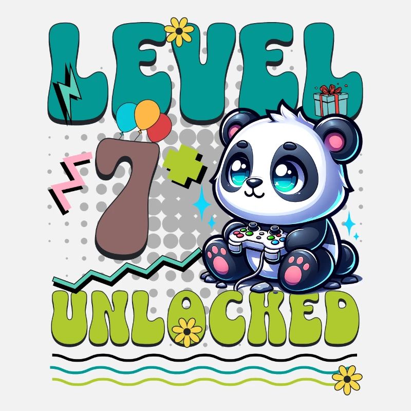 7th Birthday Level Unlocked Gaming Panda