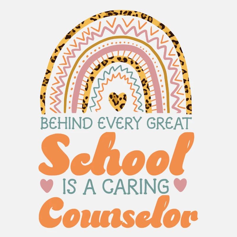 School Counselor Rainbow Behind
