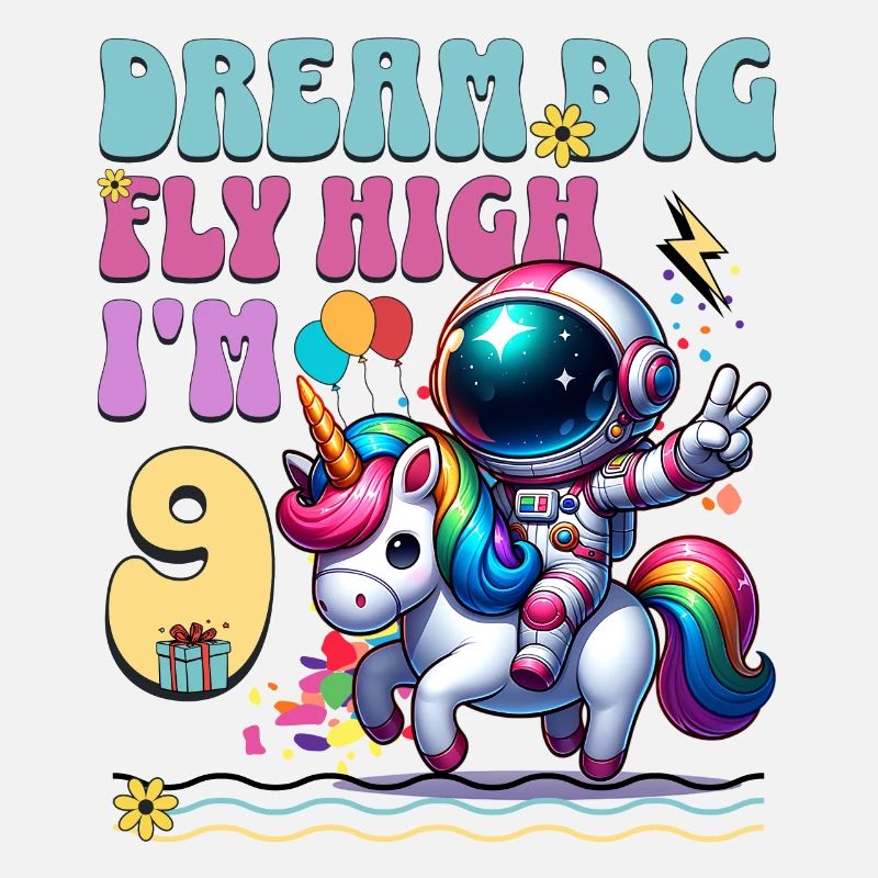 Astronaut Einhorn 9. Geburtstag