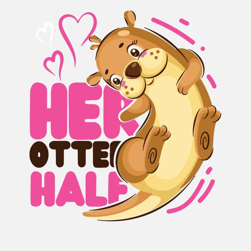 Otter Couple Pun Valentines Day