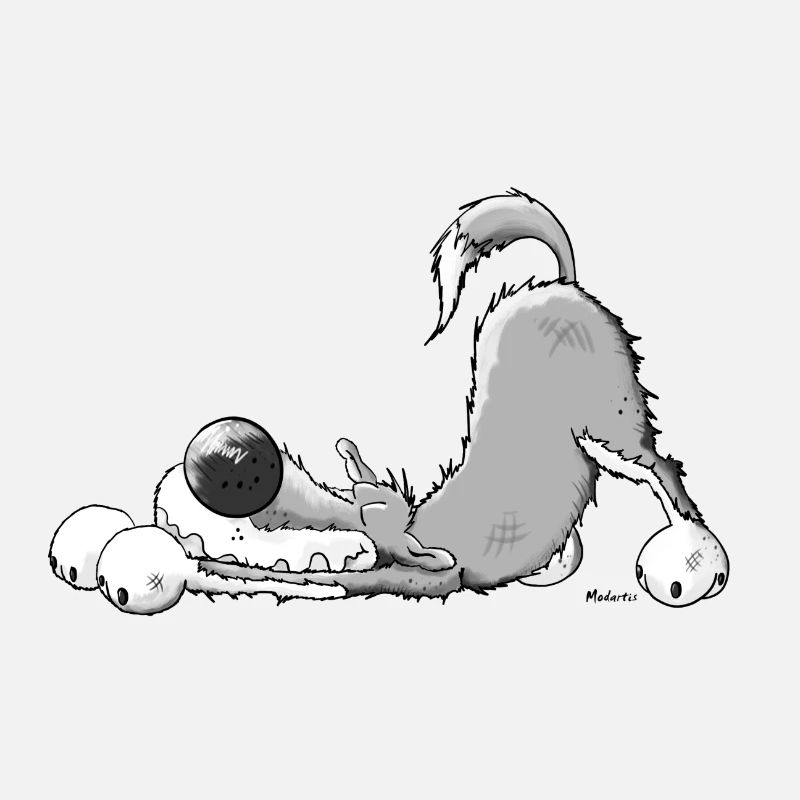 Lustiger Wolf I Yoga Comic I Tier Geschenk