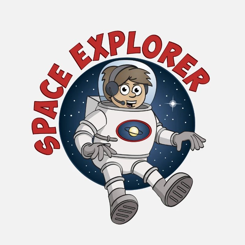 Space explorer. The astronaut in his spacesuit.