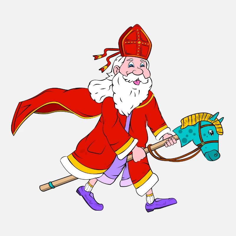 Saint-Nicolas sur le cheval de loisir jouet