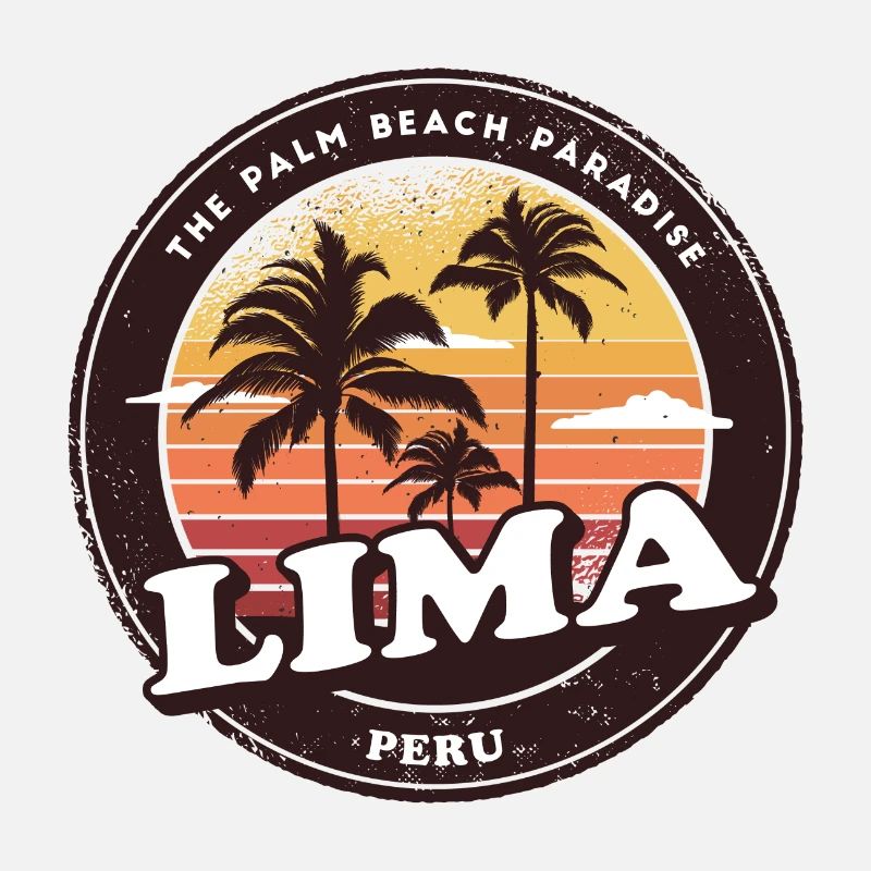 Lima Peru Vintage Beach Design