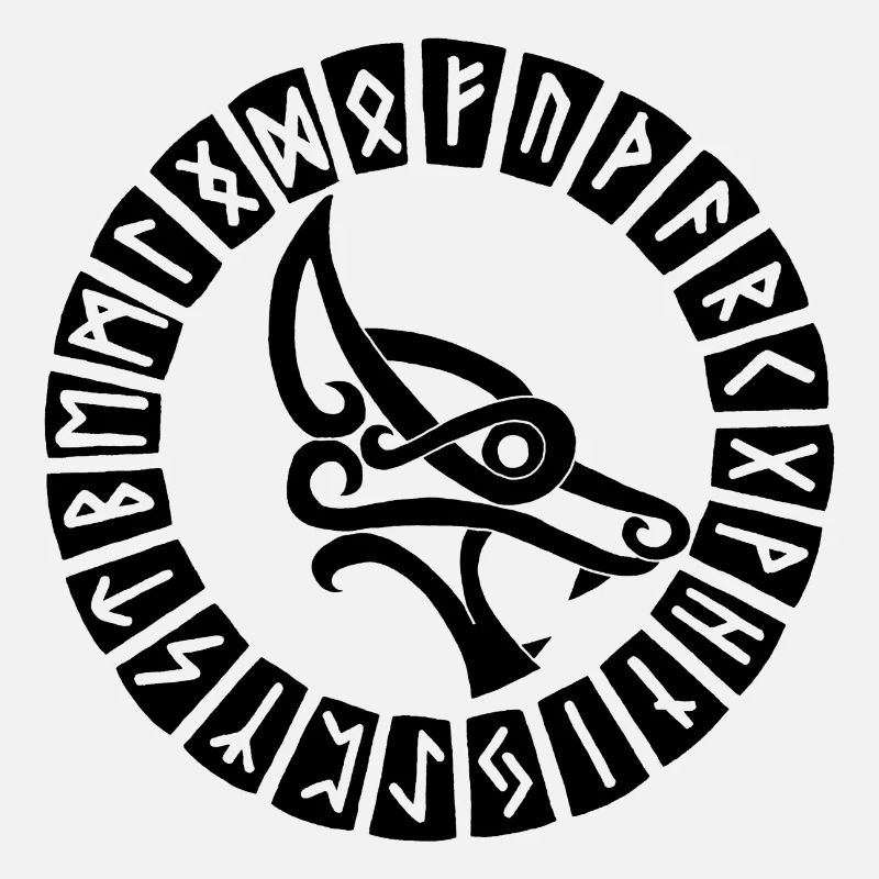 Schwarze Wolfs- und Wikingerrunen