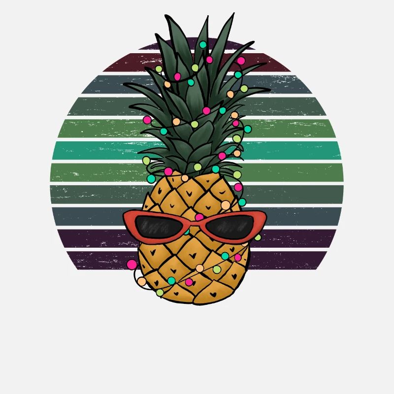 Retro Ananas Lichterkette Weihnachten Geschenk