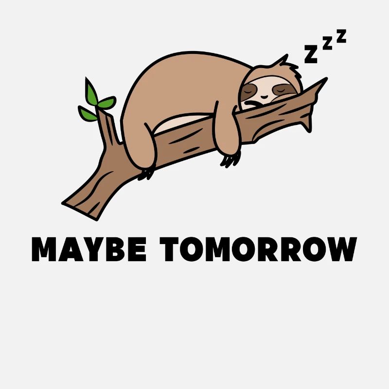 Sleeping Lazy Animal Sloth Jungle Statement
