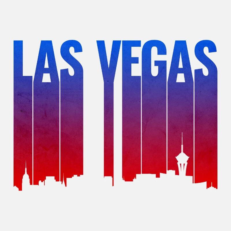 Las Vegas Gradient Skyline Silhouette
