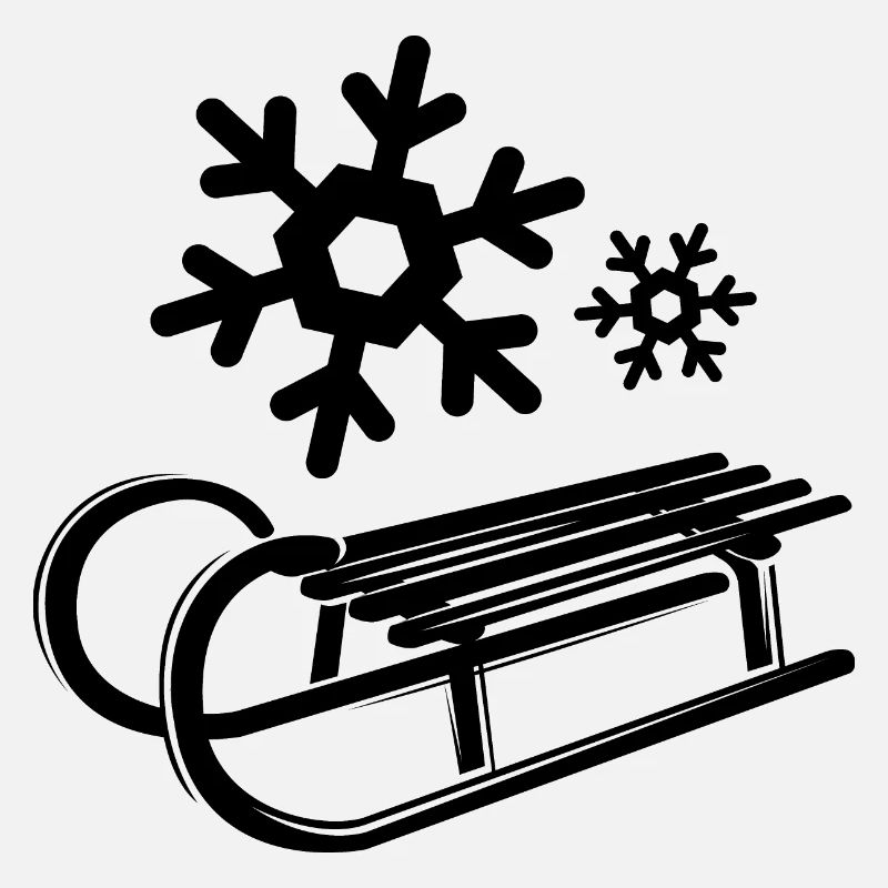 Snow Sleds Ice Crystals Snowflakes Winter