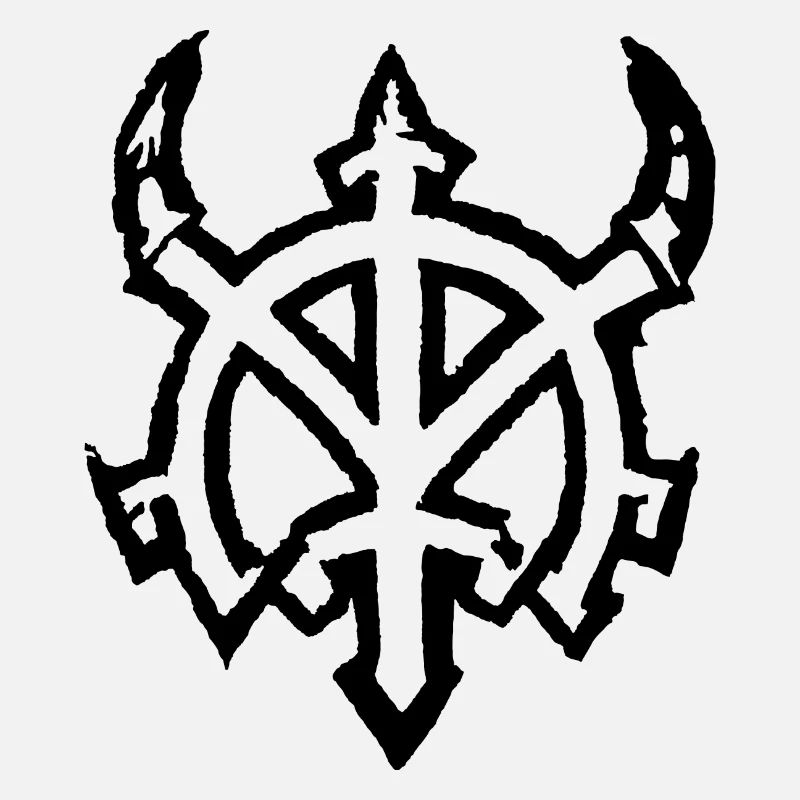 Symbol vikings avec corne, noir