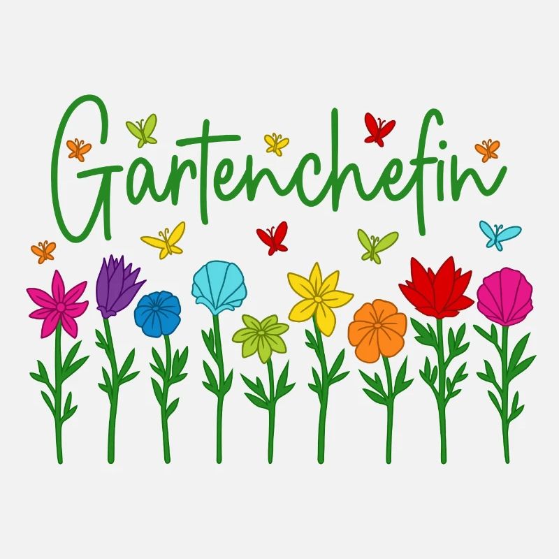Garten Chefin Blumen Gartenarbeit Gartenchefin