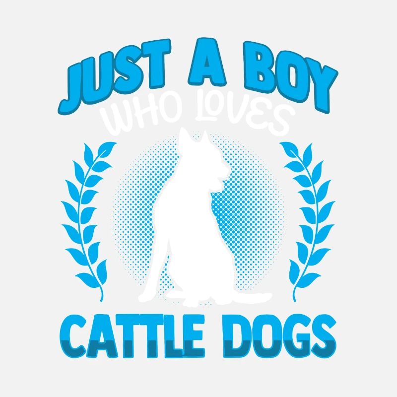 Junge der Australian Cattle Dog liebt