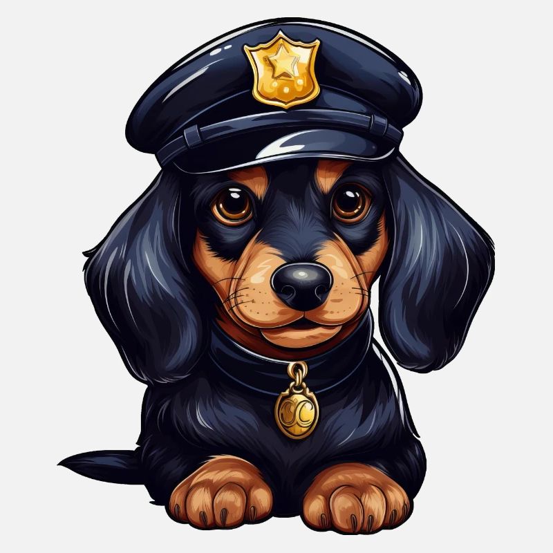 Dachshund Policeman