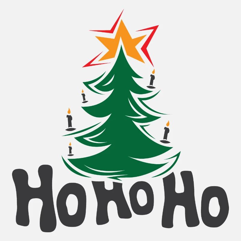hohoho christmas tree star candles xmas symbol