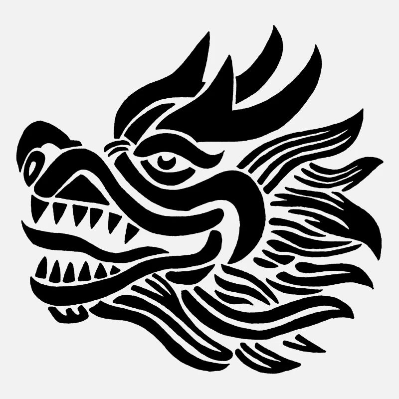 Chinesischer Drachenkopf (Schwarz)