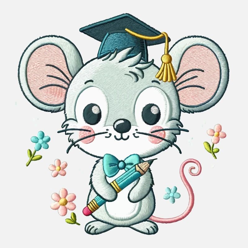 Souris Diplômée Astucieuse
