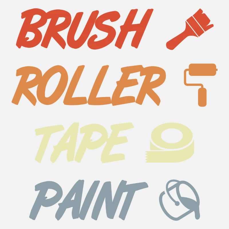 Brush Roller Tape Paint