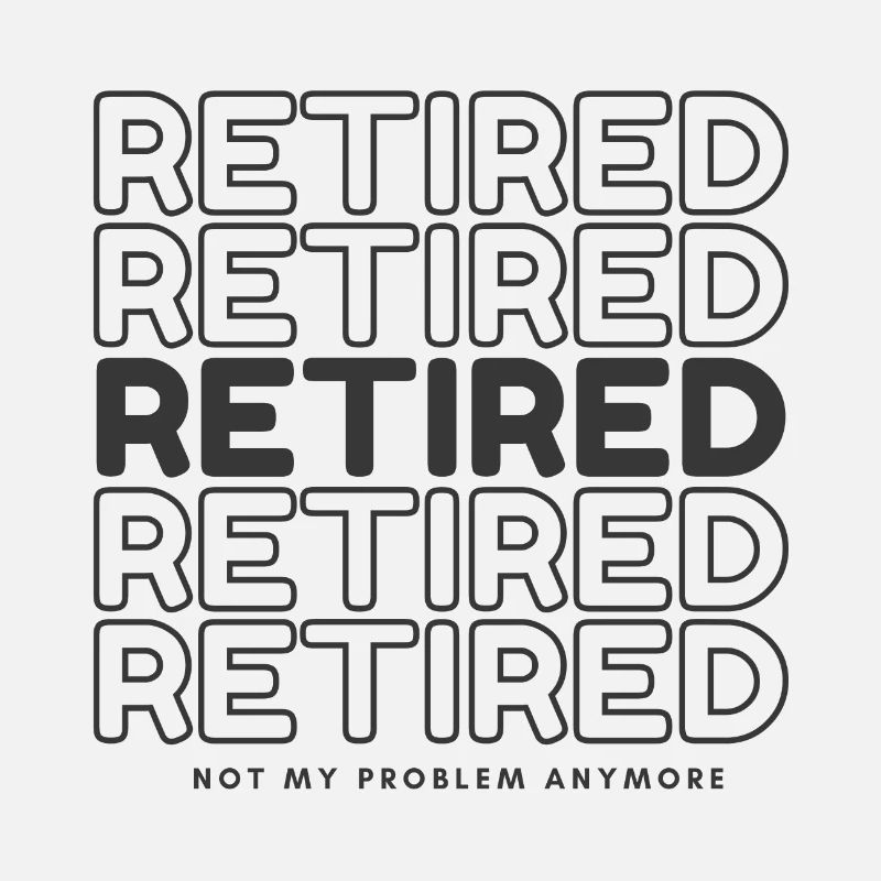 Retiré répété mot rétro conception de retraite.