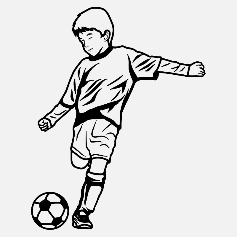 Soccer boy sketch