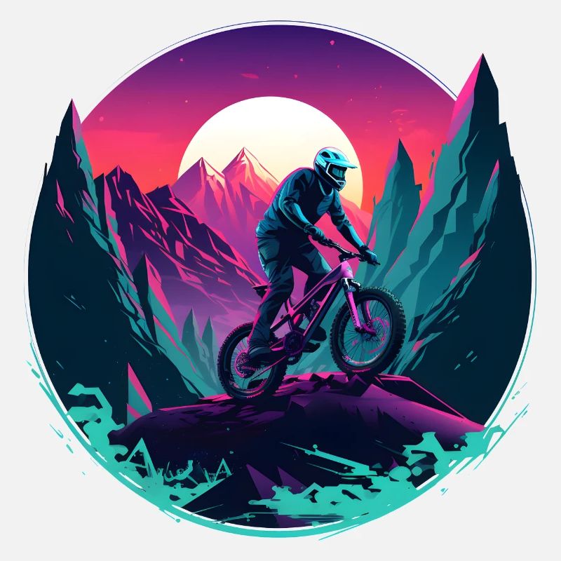 Mountainbiken Vaporwave