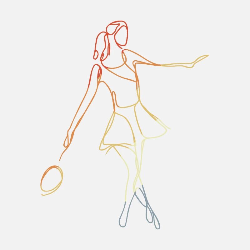 Badminton Player Sketch