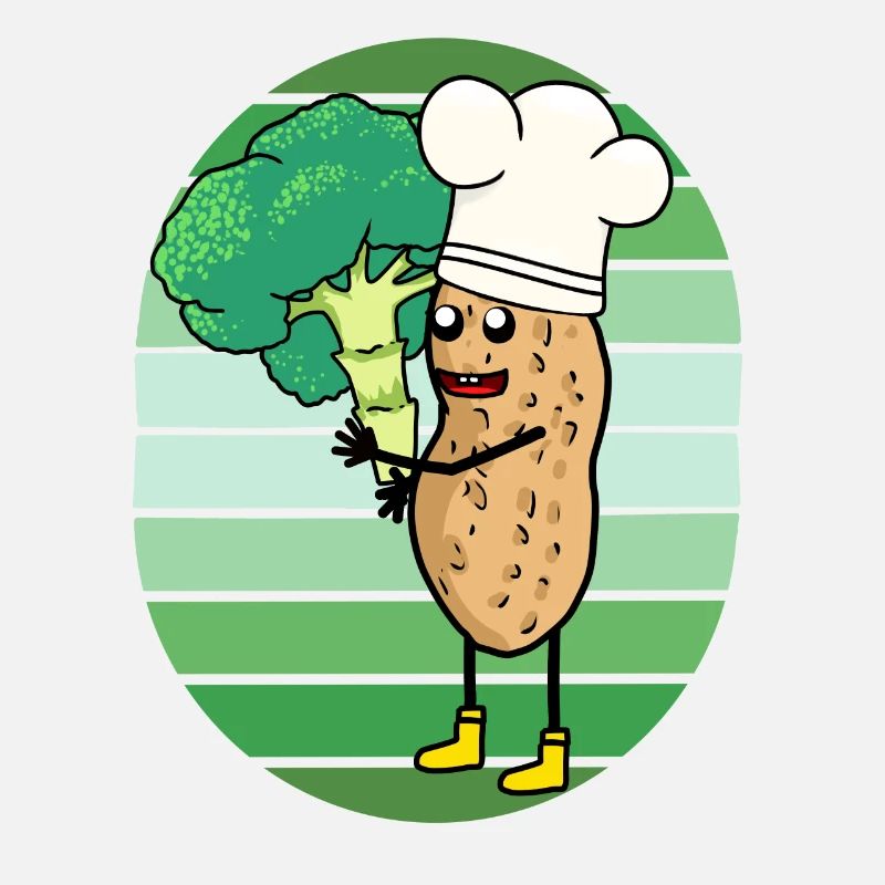 Peanut Broccoli Vegetables Cook Cooks Cook
