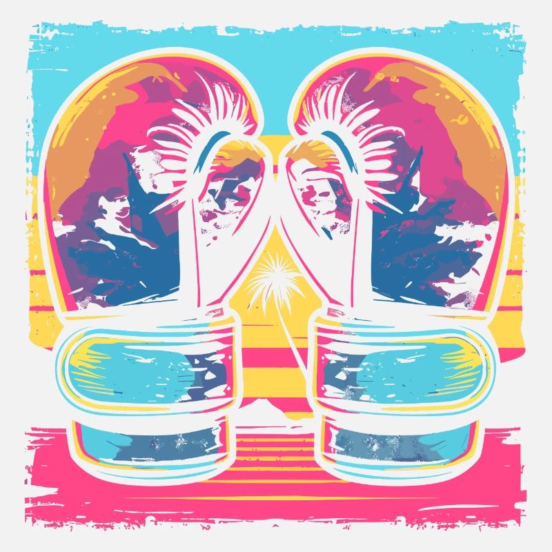Look de dessin animé de kickboxing