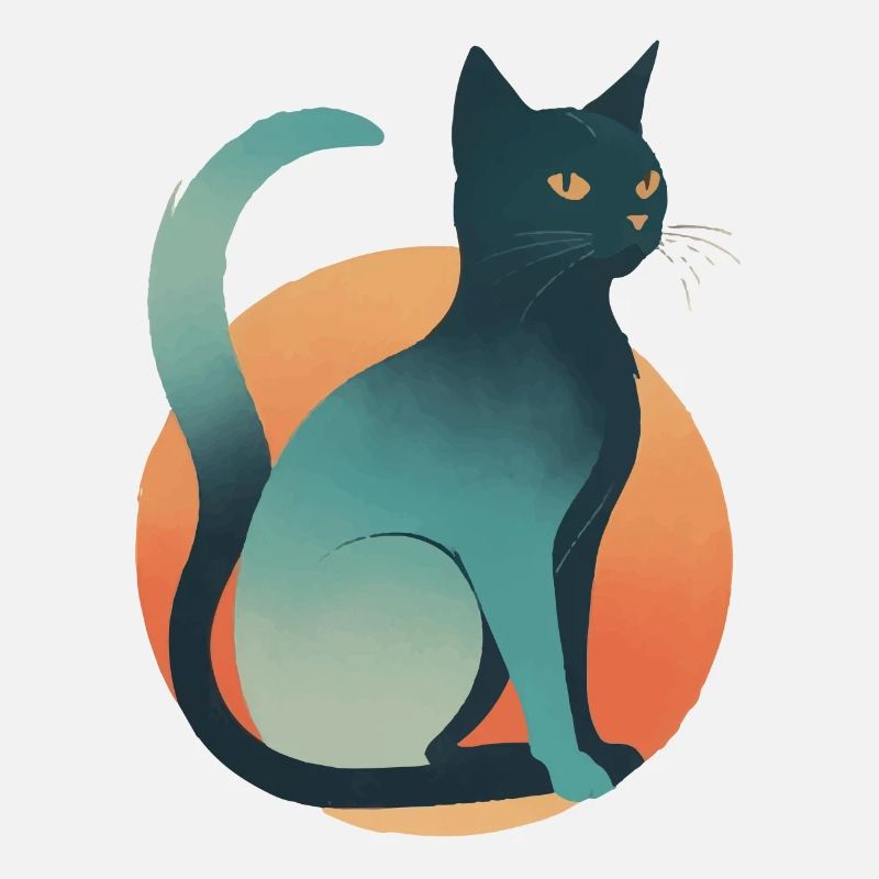 Dunkle Katze