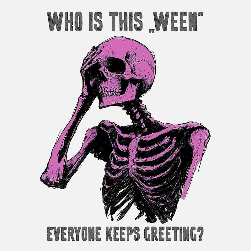 Funny Skeleton Halloween Meme Spooky Gift