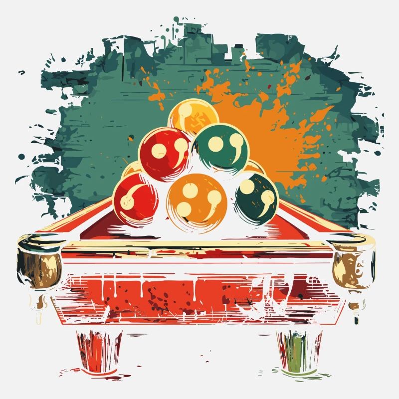 Billard Comic Stil