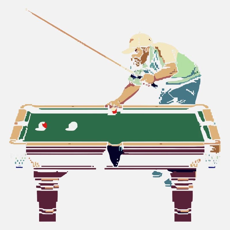 Joueur de billard Pixel Art