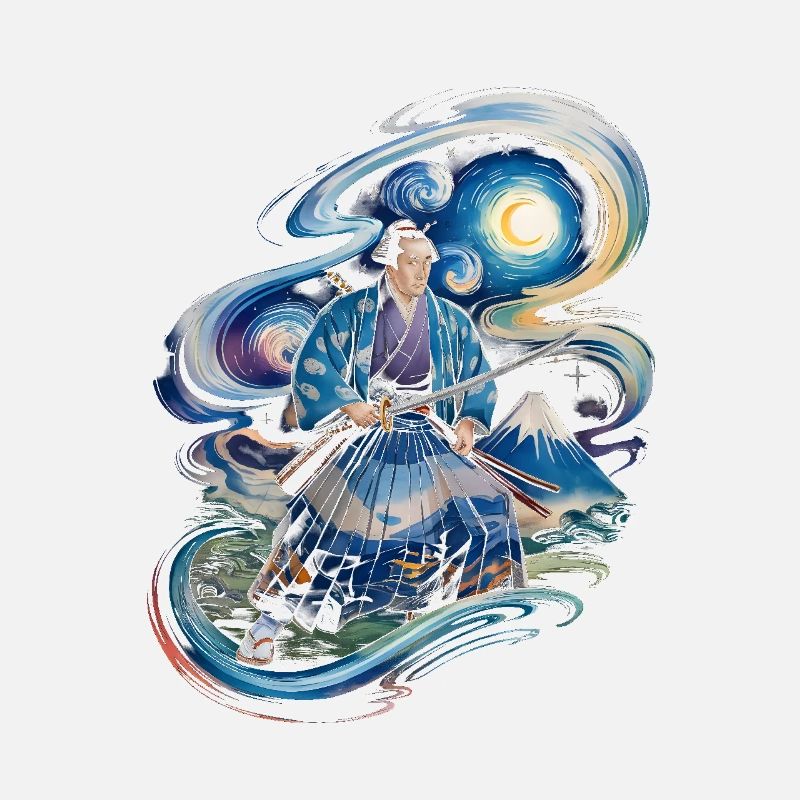 Samurai Ronin Mount Fuji japanisch