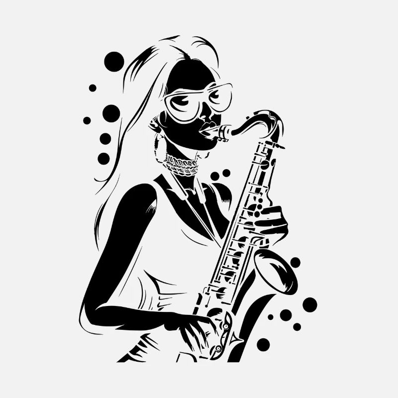 Dessin de saxophoniste