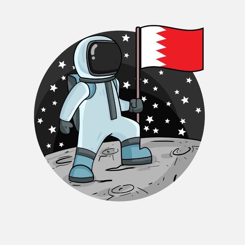 Astronaut Flag Bahrain