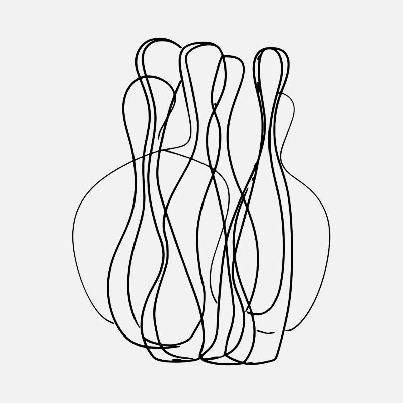 Dessin au trait de bowling