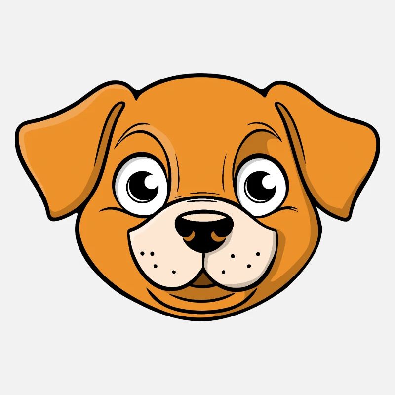 Fröhliches Bild eines Hundekopfes