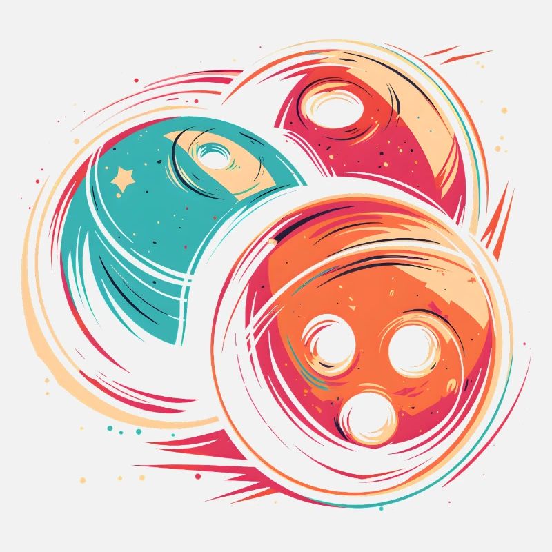 Bowlingkugeln Synthwave