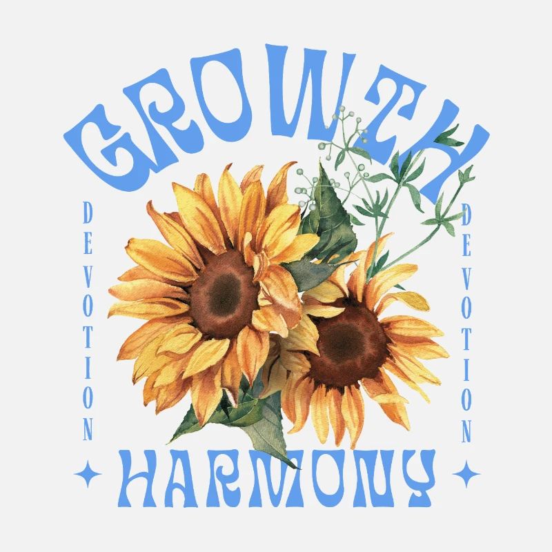 Growth Harmony Sunflower Art