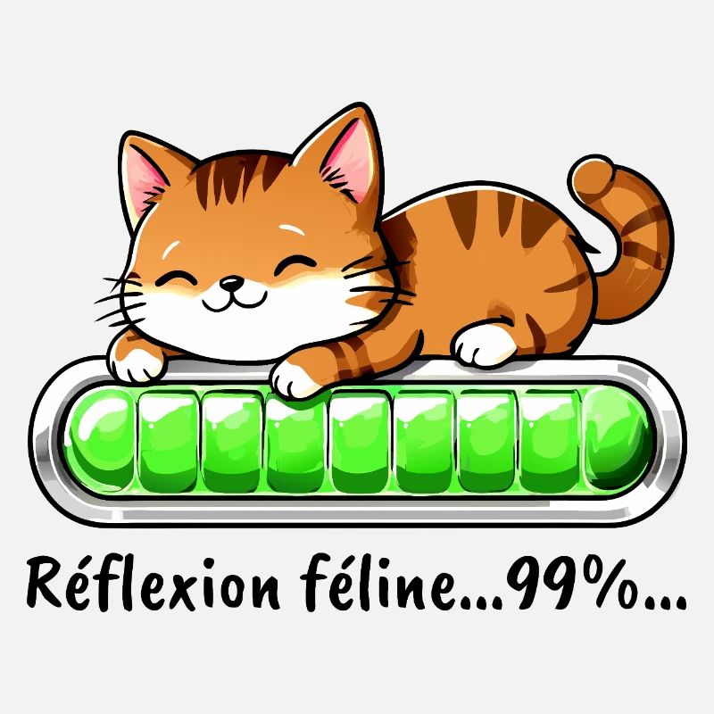 Réflexion Féline à 99% - Chat Mignon