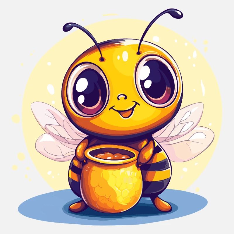 Honey bee with pot
