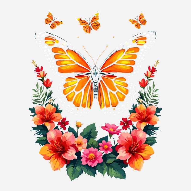 Papillon, Monarque, Fleurs, Entomologiste