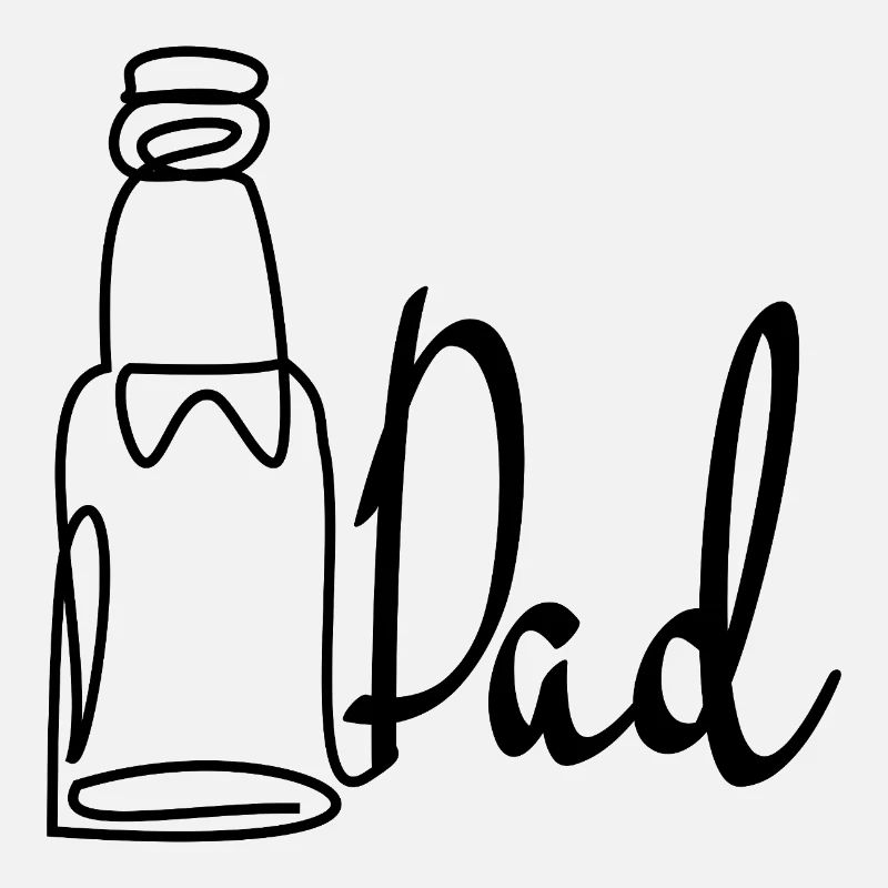 Line Art Dad Father's Day Beer