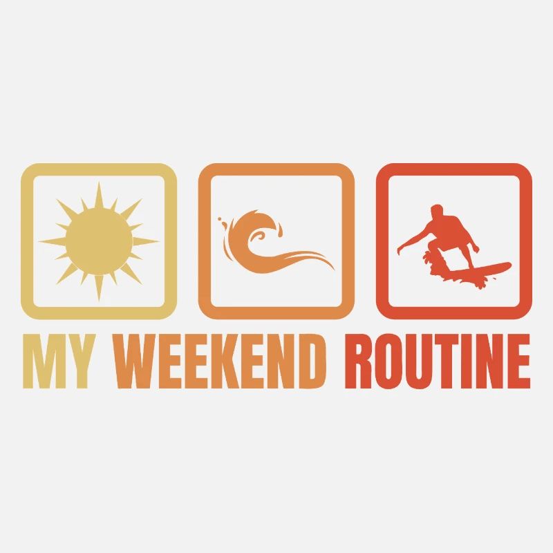Surfer Wochenendroutine
