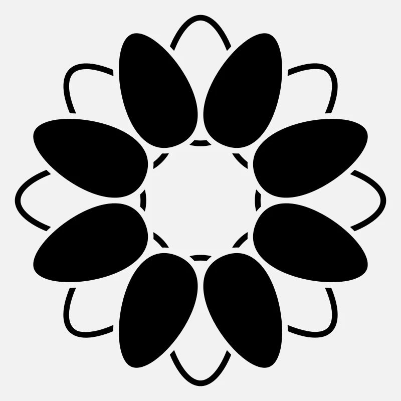 Open Blossom Flower Graphic Abstract