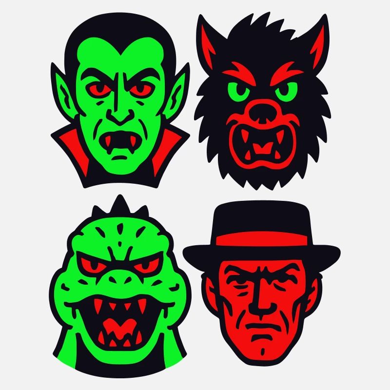 4 Monstres effrayants
