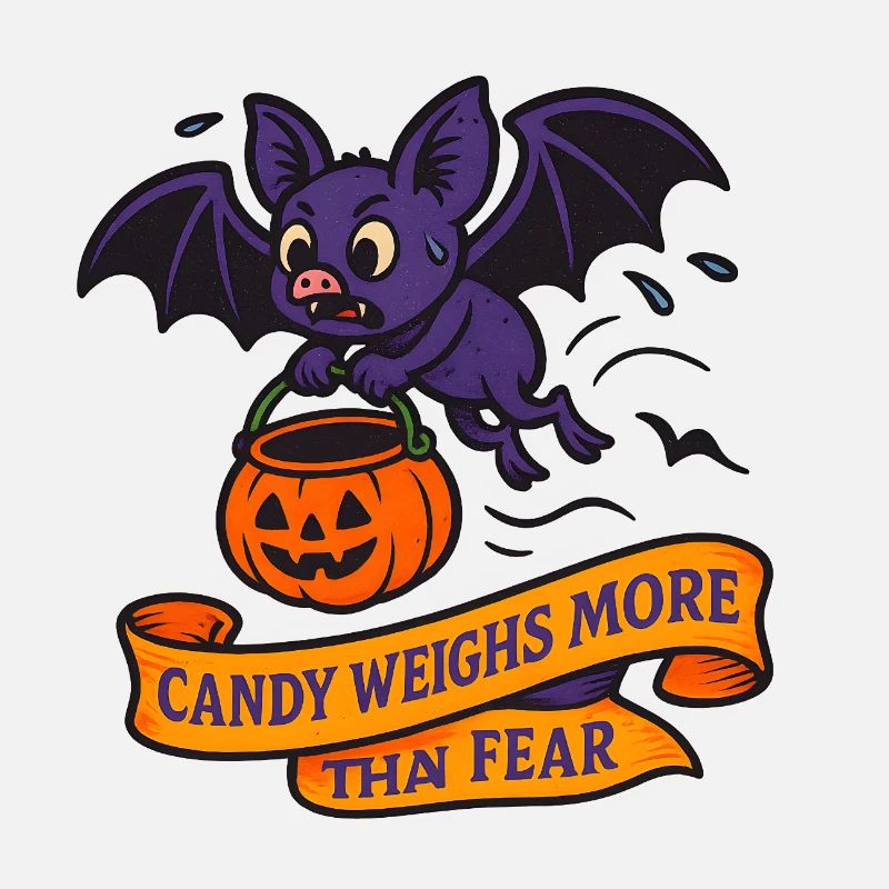 Spooky Halloween Bat with Pumpkin