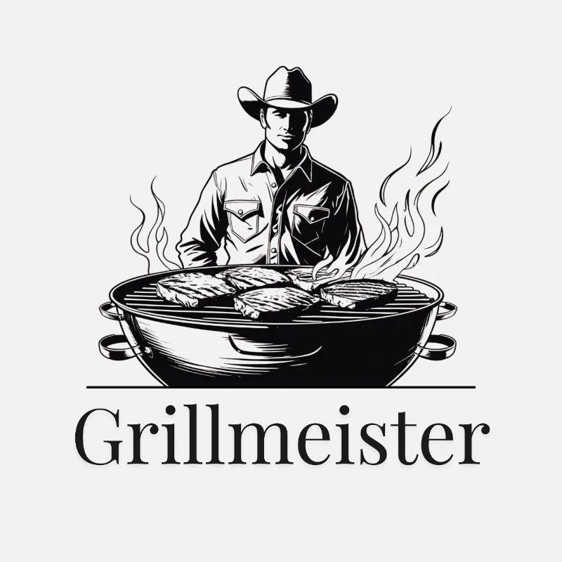 Western Grill Master Illustration